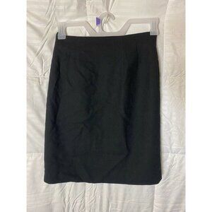 Scandi Women’s WOOL BLACK KNEE LENGTH PROFESSIONAL SKIRT SIZE 6 Medium M